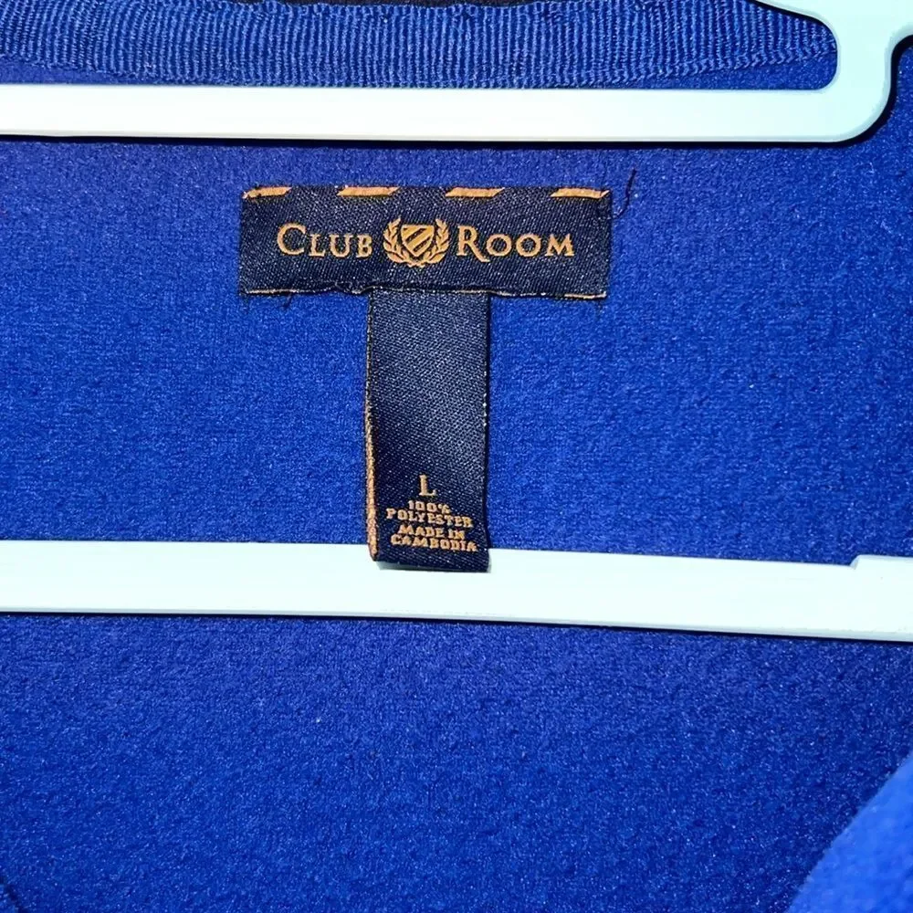 Club Room zip up sweater blue